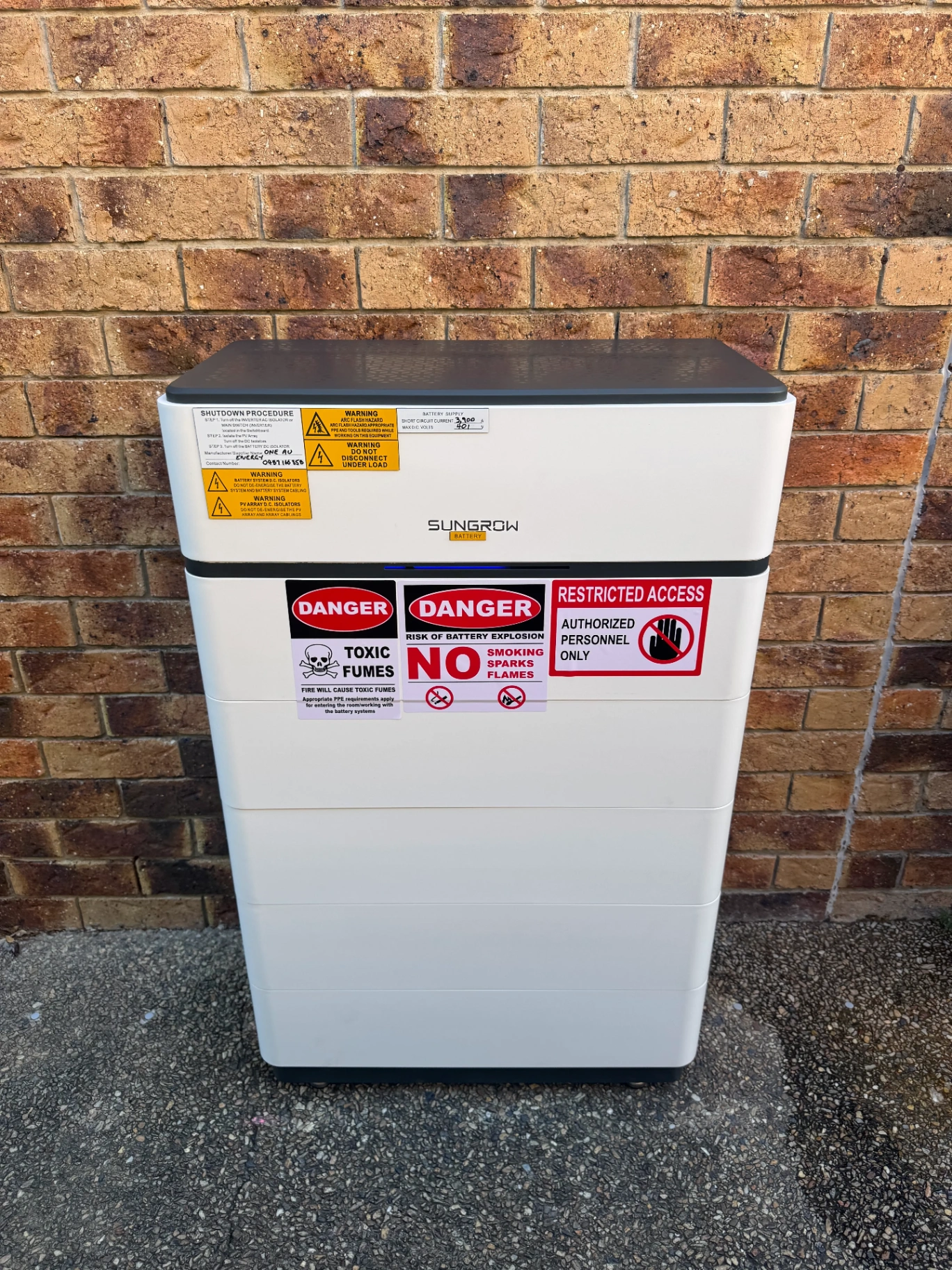 Sungrow home battery install by OneAU Energy